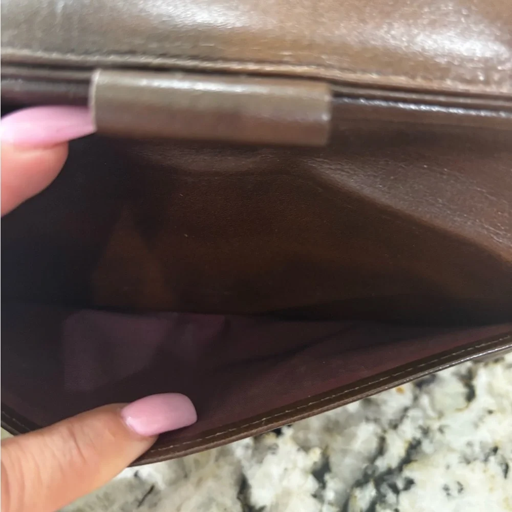 Dior Monogram Checkbook wallet in Brown